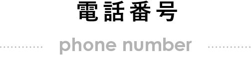電話番号 phone